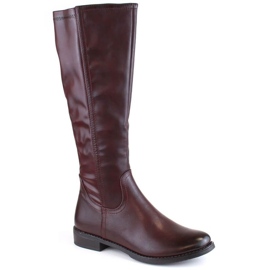 Botas de tacón plano con aislamiento M.Daszyński W SAN21A, burdeos violeta 1