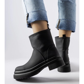 Botines Clotilde aislados de goma negros 2