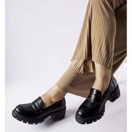 Mocasines clásicos negros con bloque Dina 2