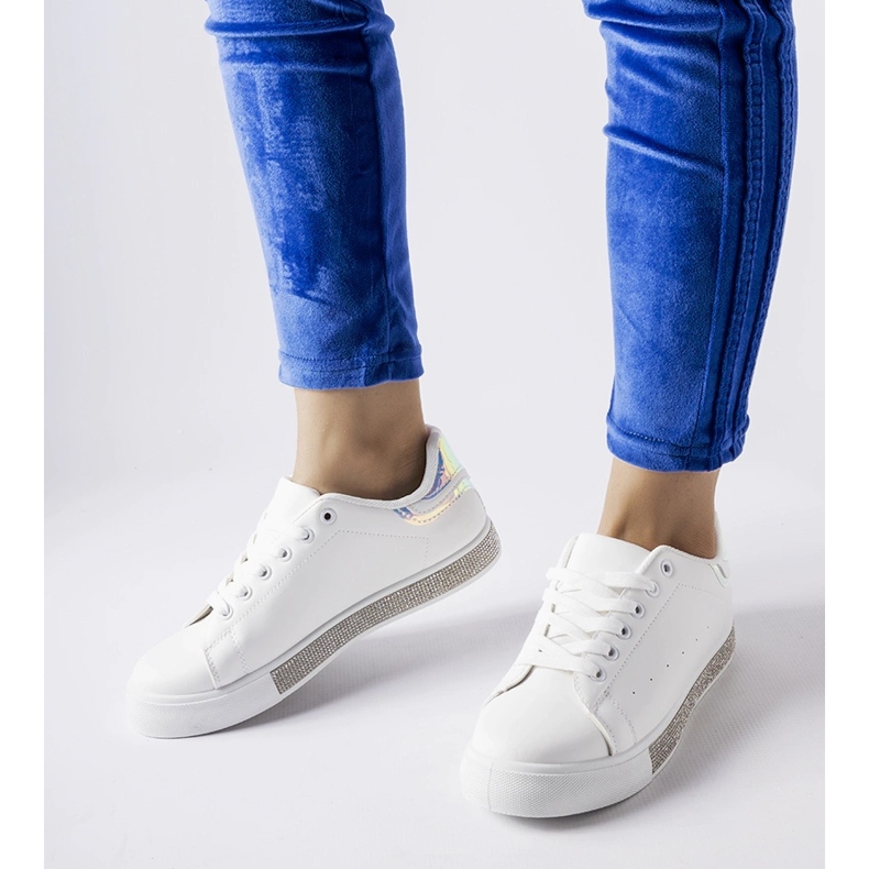 Deportivas clásicas blancas con strass Dina blanco 1