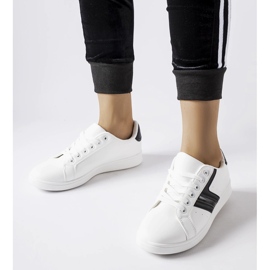 Zapatillas blancas con inserciones Rizzo negras. blanco 1