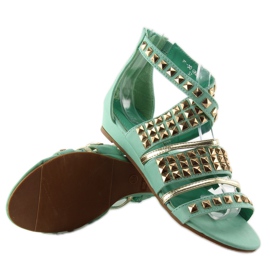 Sandalias con tachuelas WF-30 mint verde 3