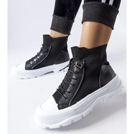 Inna Zapatillas altas Fredo calcetín negro 1