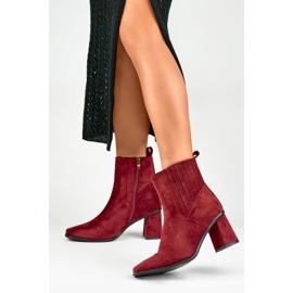 Botas granate de mujer en el post. rojo 5