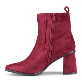 Botas granate de mujer en el post. rojo 3