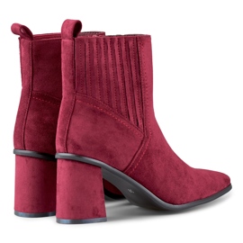 Botas granate de mujer en el post. rojo 4