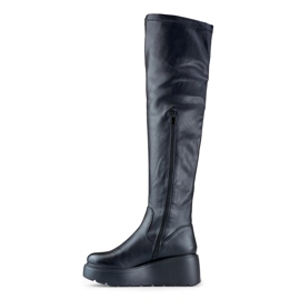 Botas de mujer negras confeccionadas en ecopiel. negro 1 Botas de mujer negras confeccionadas en ecopiel. negro 1