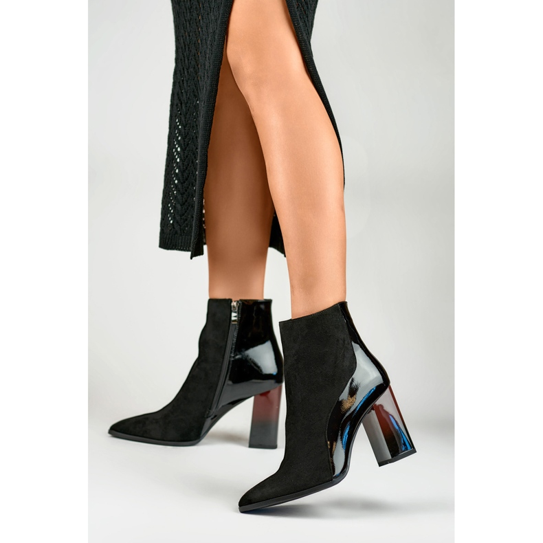 Botas elegantes de tacón alto para mujer. negro 2