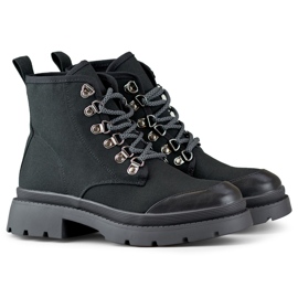 Zapatillas altas de mujer imitando botines. negro 5