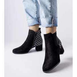 Botas negras tacón bajo, ante ecológico Monte negro 1