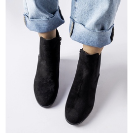 Botas negras tacón bajo, ante ecológico Monte negro 2
