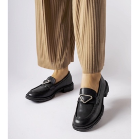 Mocasines negros decorados con pedrería Marsilius 1