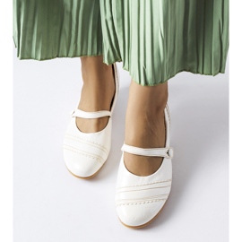 Zapatos de tacón bajo Sant'Antonio blancos 2