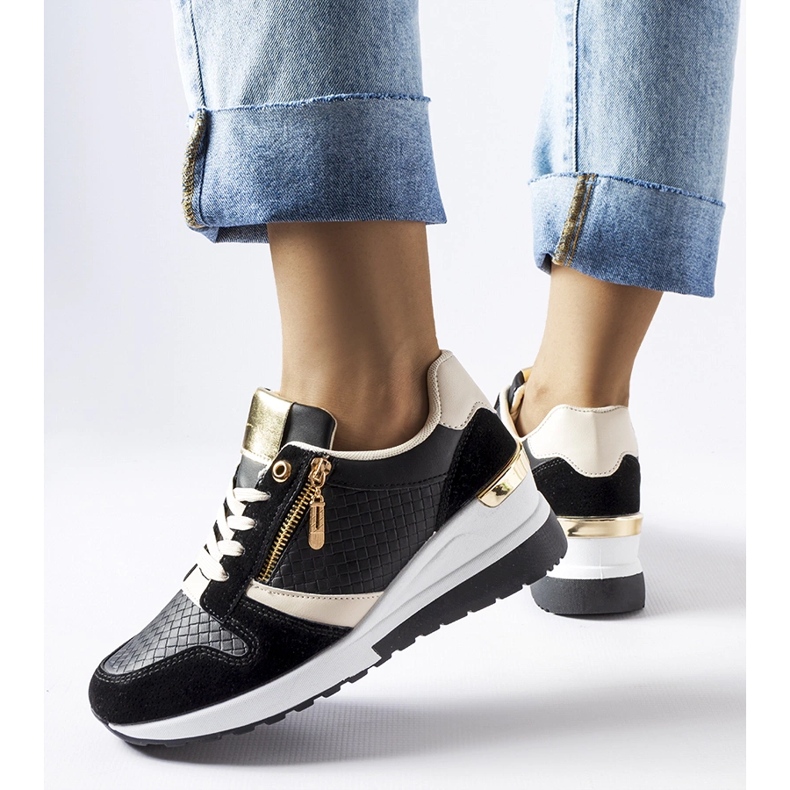 Zapatillas Ashland negras con cuña negro 1