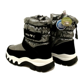 Botas de nieve impermeables para niños Miss Evento 23Dz23-6578 Gris-Negro 6