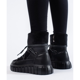 Botas de nieve mujer Vinceza piel negra negro 2