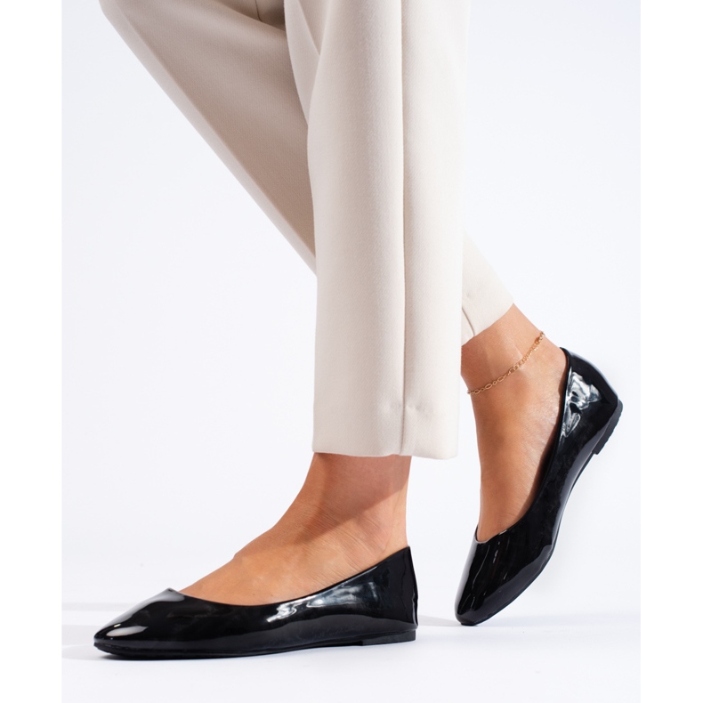 Bailarinas de mujer Shelovet en charol negro 1 Bailarinas de mujer Shelovet en charol negro 1