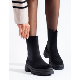 Botines Shelovet de ante negro 1
