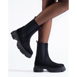 Botines Shelovet de ante negro 2