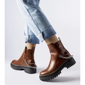 Botines marrones con cadena Muqaddim marrón 1