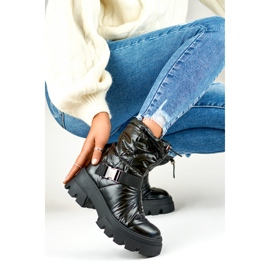Botas de nieve negras para mujer negro 7