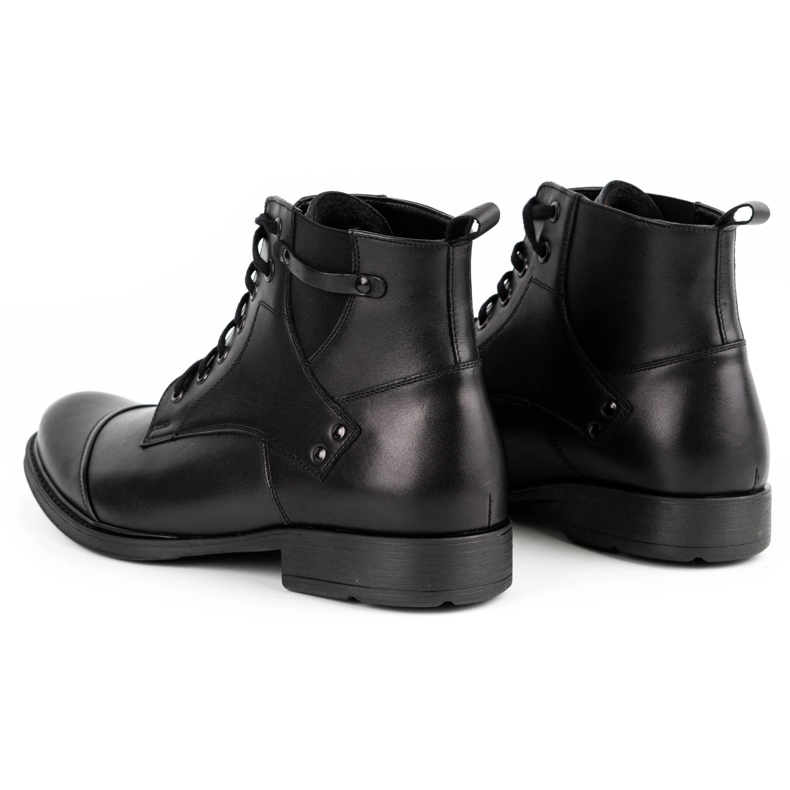 Olivier Botas de piel de invierno para hombre 7005KB negro 5