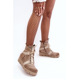 Botines Cuña Piel Maciejka 06185-22 Beige Claro 3