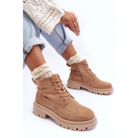 PM1 Botines con aislamiento Trappers de ante, beige oscuro Alden 1