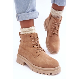 PM1 Botines con aislamiento Trappers de ante, beige oscuro Alden 8