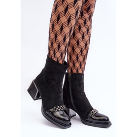 Botas de ante con bloque macizo S.Barski MR870-70 Negro 5