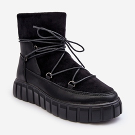 Vinceza Botas De Nieve De Piel Con Plataforma Negro Maxava 1