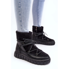 Vinceza Botas De Nieve De Piel Con Plataforma Negro Maxava 7