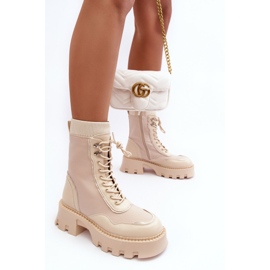 PS1 Botines Worker Mujer Piel Beige Seloma 6
