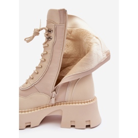 PS1 Botines Worker Mujer Piel Beige Seloma 2