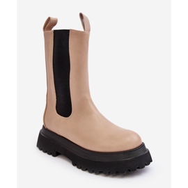 PS1 Botines con plataforma gruesa de mujer Beatrice en beige 7