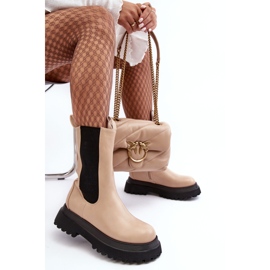 PS1 Botines con plataforma gruesa de mujer Beatrice en beige 5