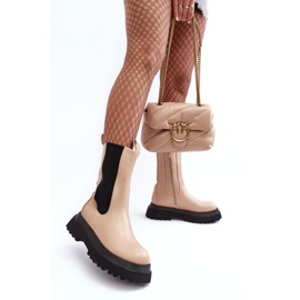 PS1 Botines con plataforma gruesa de mujer Beatrice en beige 4