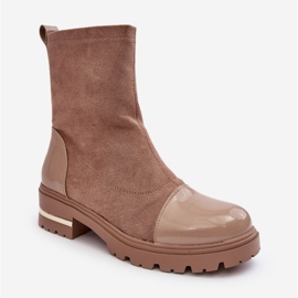 PS1 Botas Planas Clásicas Piel Beige Shendete 9
