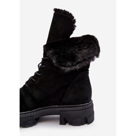 PS1 Botines Worker De Ante Con Cordones Y Piel, Negro Frendo 3