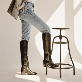 Marco Shoes Botas cowboy Iolanda con costuras decorativas negro 1