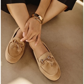 Marco Shoes Mocasín piel flecos 2199P-047-1 beige 1