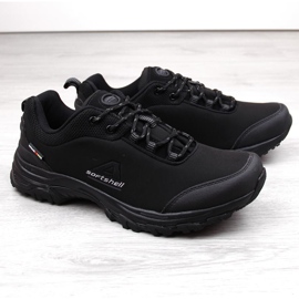 Zapatillas deportivas trekking hombre American Club softshell negras negro 2