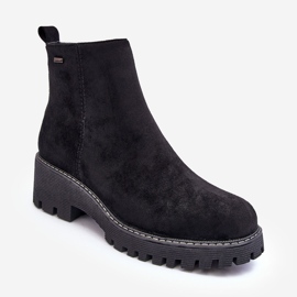 PS1 Botas Tacón Plano Ante, Aislante, Negro Neafgi 1