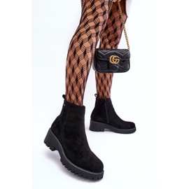 PS1 Botas Tacón Plano Ante, Aislante, Negro Neafgi 6