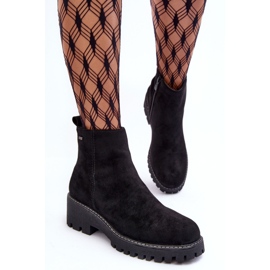 PS1 Botas Tacón Plano Ante, Aislante, Negro Neafgi 5