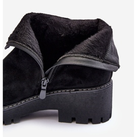 PS1 Botas Tacón Plano Ante, Aislante, Negro Neafgi 2