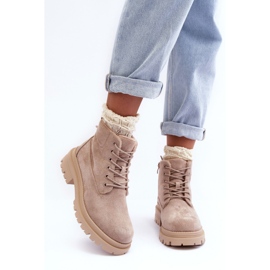 PM1 Botines con aislamiento Trappers de ante Beige Alden 9