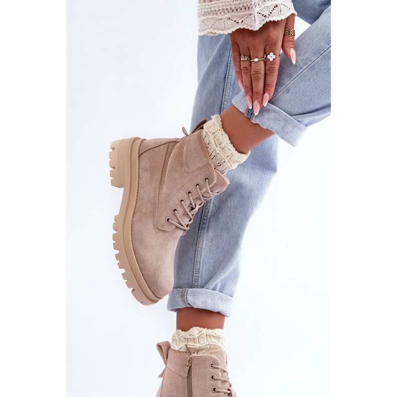 PM1 Botines con aislamiento Trappers de ante Beige Alden 1