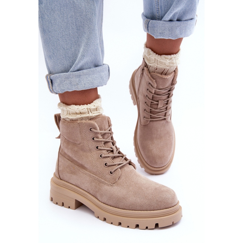 PM1 Botines con aislamiento Trappers de ante Beige Alden 2