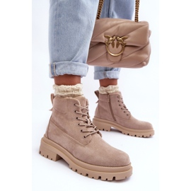 PM1 Botines con aislamiento Trappers de ante Beige Alden 4